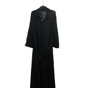 Elegant Black Sheer Long Dress